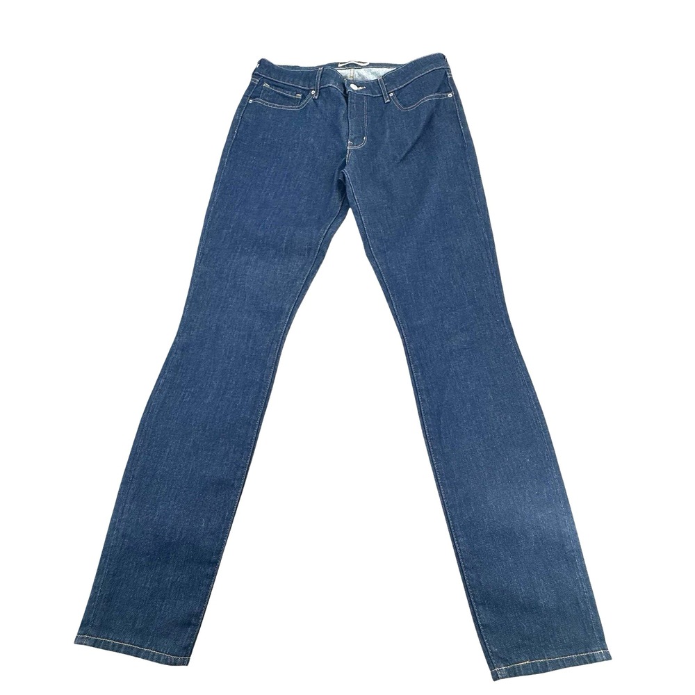 Levi's 711 Skinny Jeans Size 30 Dark Wash Mid Rise Stretch Denim Blue New - Picture 2 of 9